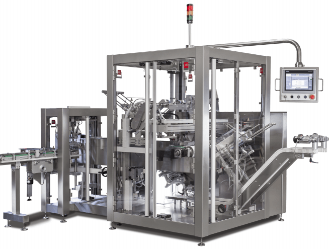 <ol><li>Extremely Compact Footprint
<li>Fast Changeover
<li>Unique rotary wheel carton transport</ol>